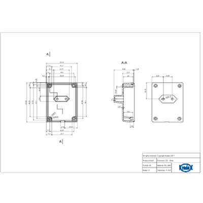 Geh�use mit Eurostecker  55x 82x64mm schwarz