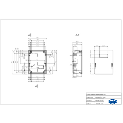 Geh�use mit Eurostecker  55x 82x64mm schwarz