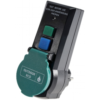 Residual current protection adapter (RCD) Protective contact personal protection Interst