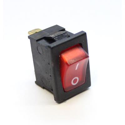       Rocker switch 1 x one with control light 230V red