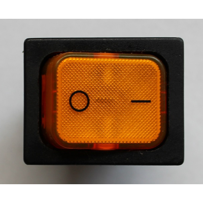 Wippschalter 2 x ein gelb mit Kontrollleuchte 230V
