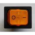 Wippschalter 2 x ein gelb mit Kontrollleuchte 230VAC 6A...