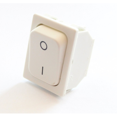 Rocker switch 2 x off/on white 30.4 x 22.2mm