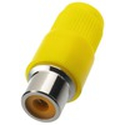 RCA coupling plastic yellow