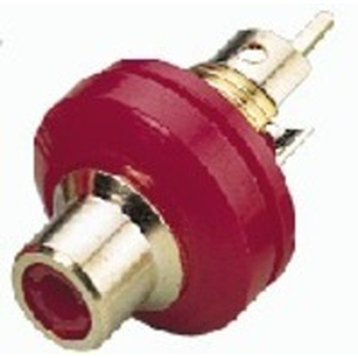 Auto-Lautsprecher-Stecker vergoldet rot