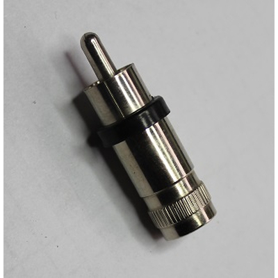 Cinchstecker Metallgeh�use mit schwarzen Kennring