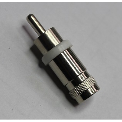 Cinchstecker Metallgeh�use mit wei�en Kennring