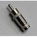 Cinchstecker Metallgehuse mit weien Kennring