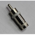 Cinchstecker Metallgeh�use mit wei�en Kennring