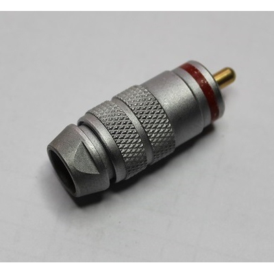 High-End-Cinchstecker mit hochwertige PTFE-Isolation rot