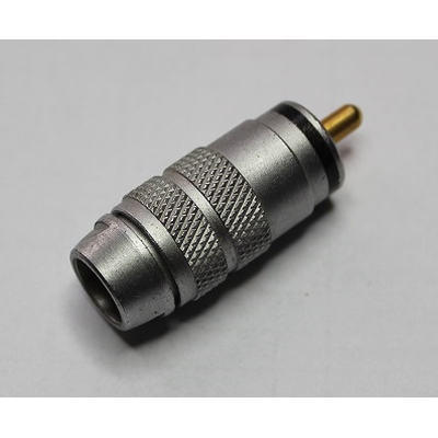High-End-Cinchstecker mit hochwertige PTFE-Isolation schwarz