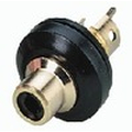 Cinch-Einbaubuchse  schwarz - T-706GI/SW