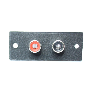 Panel with 2 RCA sockets red, black