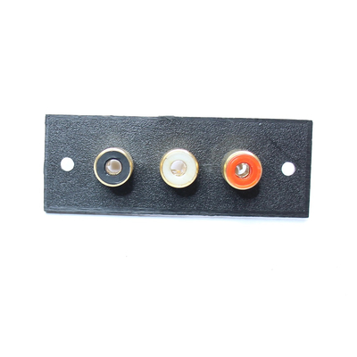 Panel mit 3 Cinch Buchsen rot, wei�, schwarz
