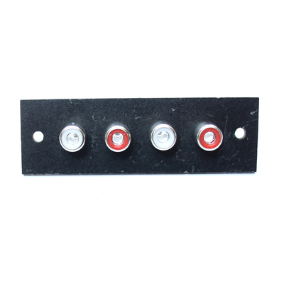 Panel mit 4 Cinch Buchsen 2 x rot, 2 x wei�