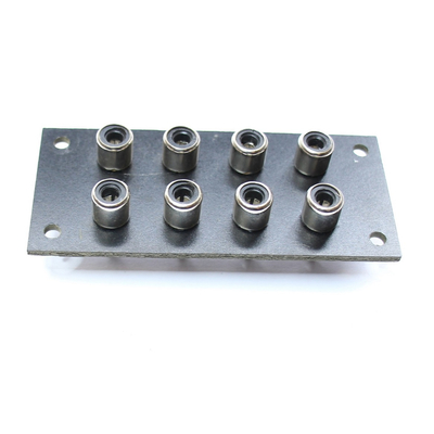 Panel mit 8 Cinch Buchsen 8 x schwarz