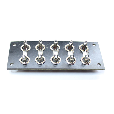 Panel mit10 Cinch Buchsen 5 x rot, 5 x wei�