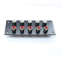 Panel mit10 Cinch Buchsen 5 x rot, 5 x wei�