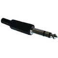 Klinkenstecker 6,3 mm Kunststoff stereo schwarz