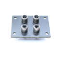 Panel with 4 RCA sockets 4 x black