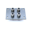 Panel with 4 RCA sockets 4 x black