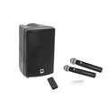 Mobile 8 PA system with battery operation including...