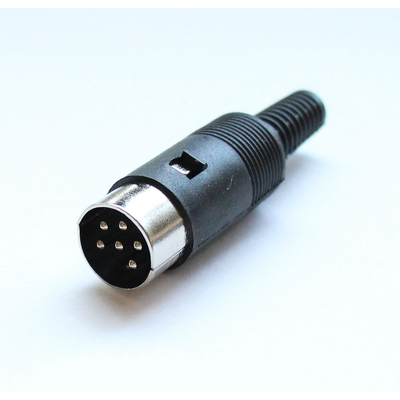 DIN Stecker  6 Polig 240� mit Knickschutz