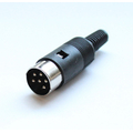 DIN connector male  6-pin 240 with kink protection