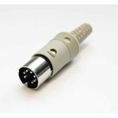 DIN Stecker  7 Polig 270� mit Knickschutz - MAS70SGR