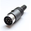 DIN Stecker  8 Polig 270� mit Knickschutz
