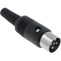 DIN Stecker  5 Polig W�rfel 360� mit Knickschutz