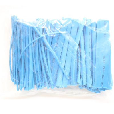 Shrink tube assortment100 pieces blue in bag
