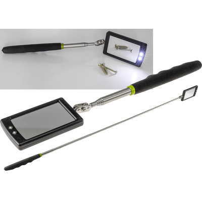 Teleskop Spiegel mit LED Beleuchtung Gesamtl�nge 28-88cm