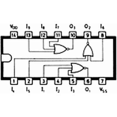 CD 4025 / MC 14025BCP / HEF 4025BP   3 NOR-Gatter mit je 3 Eingang