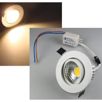 LED downlight 5W warm white 3000K - COB-5 white