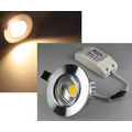 LED downlight 5W warm white; 3000K - COB-5 silver