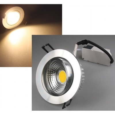 LED-Einbauleuchte  7W warmwei� 3000K - COB-7 silber
