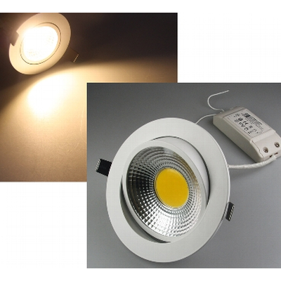 LED downlight 10W warm white 3000K - COB-10 white