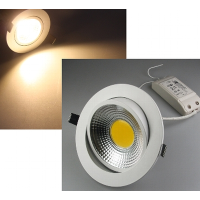 LED-Einbauleuchte 10W warmwei� 3000K - COB-10 wei�
