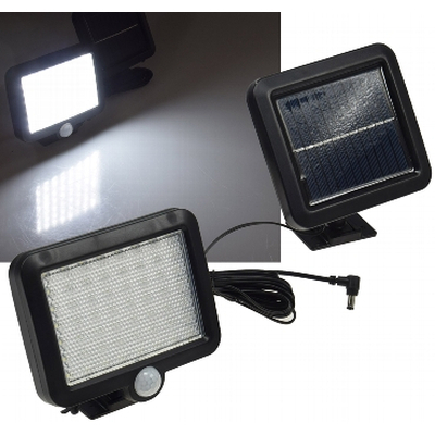 LED solar floodlight with motion sensor neutral white separated solar cell
