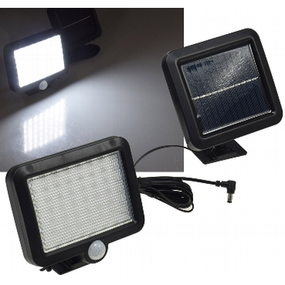 LED Solar Fluter mit Bewegungsmelder neutralwei� abgesetzte Solarzelle