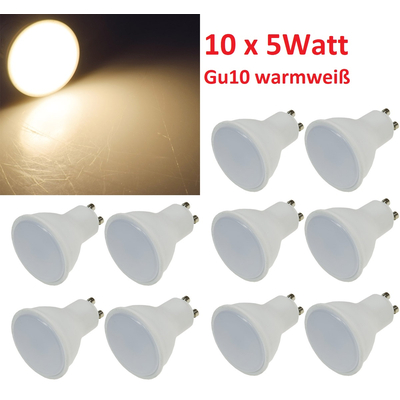 LED spotlight GU10 3000k 400lm 230V 5W warm white