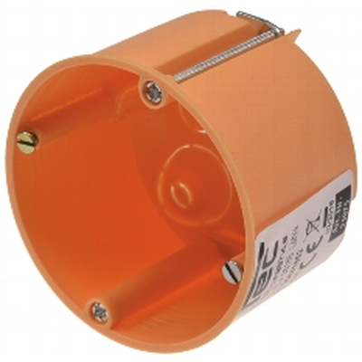 Hohlwanddose � 68 x 47mm vormontierte Ger�teschrauben orange