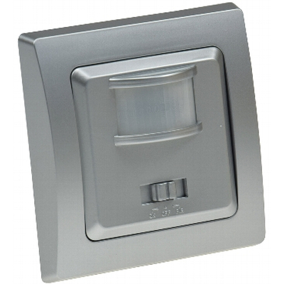 Motion detector, 160� LED-compatible 250VAC flush-mounted 2-wire silver
