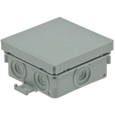 Feuchtraum-Kabelabzweigkasten 75x75x40mm grau IP54