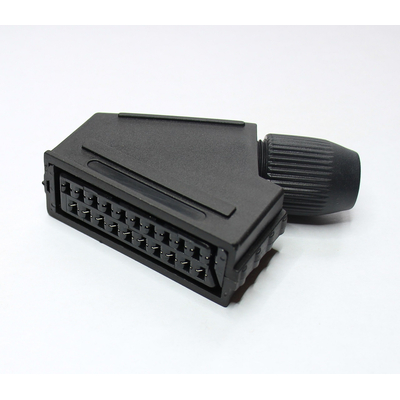 Scart coupling 21 pin for cable mounting