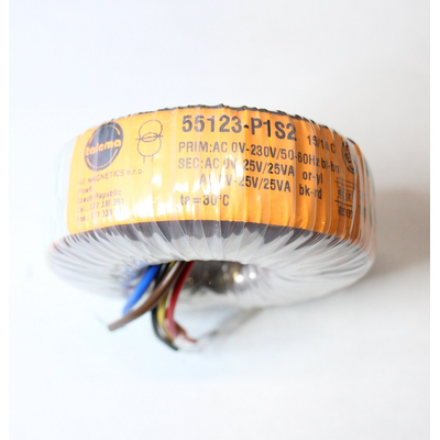 Toroidal transformer 230V 50W 2 x 25V - 55123-P1S2 - telema