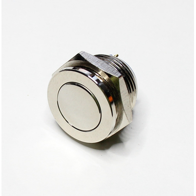 Full metal push button 16mm 1 x (on) solder connection IP65