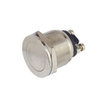 Full metal button 19mm 1 x (one) screw connection flat IP40