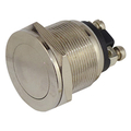 Full metal button 19mm 1 x (off) screw connection flat IP40